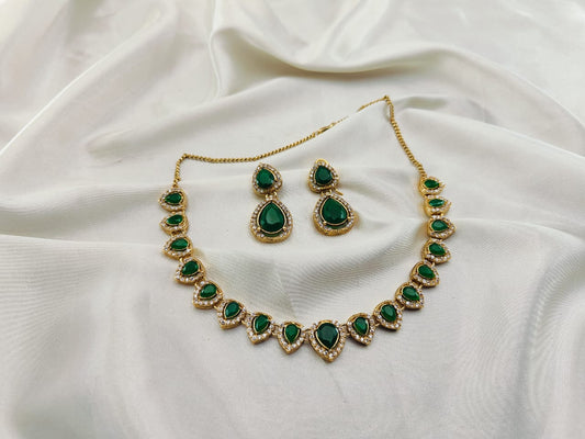 Zircon Stones Choker Set