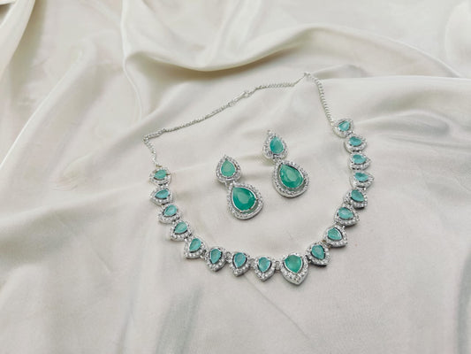 Zircon Stones Choker Set