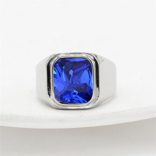 The Sovereign Blue Sapphire Men's Signet Ring