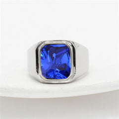 The Sovereign Blue Sapphire Men's Signet Ring