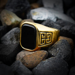 Imperial Black Onyx Royal Signet Ring