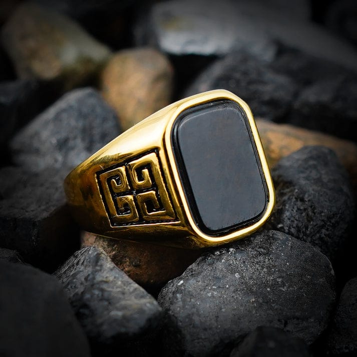 Imperial Black Onyx Royal Signet Ring
