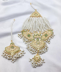 White Pearls Jhoomar Tika