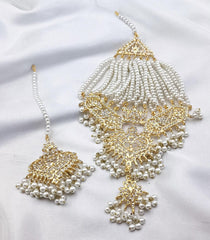 White Pearls Jhoomar Tika