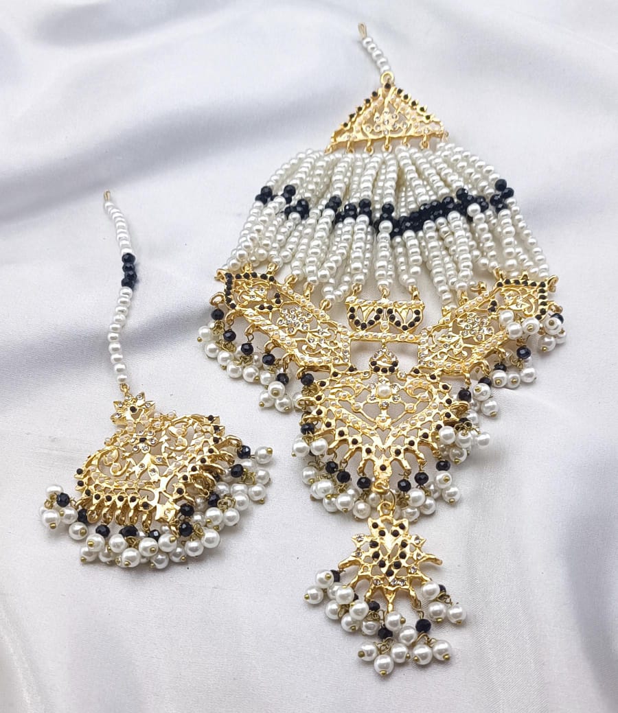 White Pearls Jhoomar Tika
