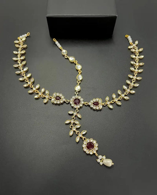 Anya Floral Kundan & Sheesha Matha Patti