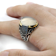 Baroque Shield Signet Ring