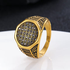 Golden Baroque Shield Ring