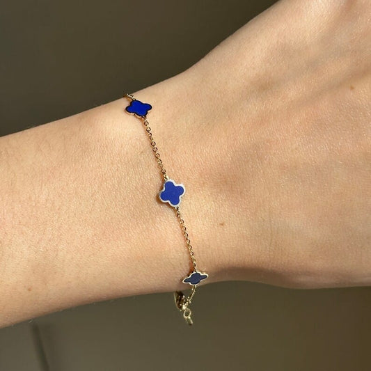 Van Cleef & Arpels Vintage Alhambra Blue Bracelet