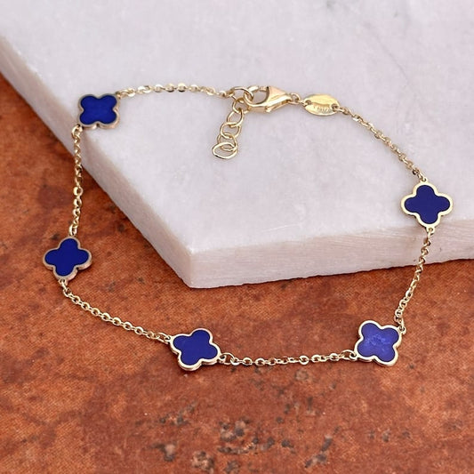 Van Cleef & Arpels Vintage Alhambra Blue Bracelet