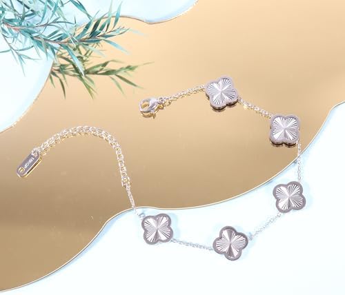 Clover Silver Bracelet | Water Proof | Stainless Steel