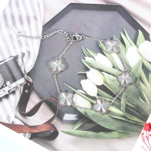 Clover Silver Bracelet | Water Proof | Stainless Steel
