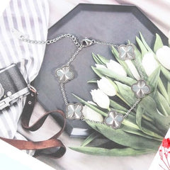 Clover Silver Bracelet | Water Proof | Stainless Steel