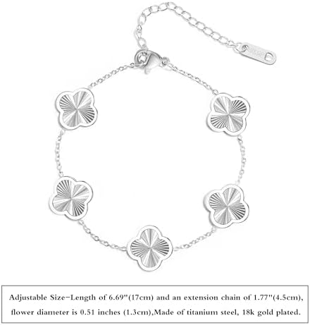 Clover Silver Bracelet | Water Proof | Stainless Steel