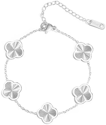 Clover Silver Bracelet | Water Proof | Stainless Steel