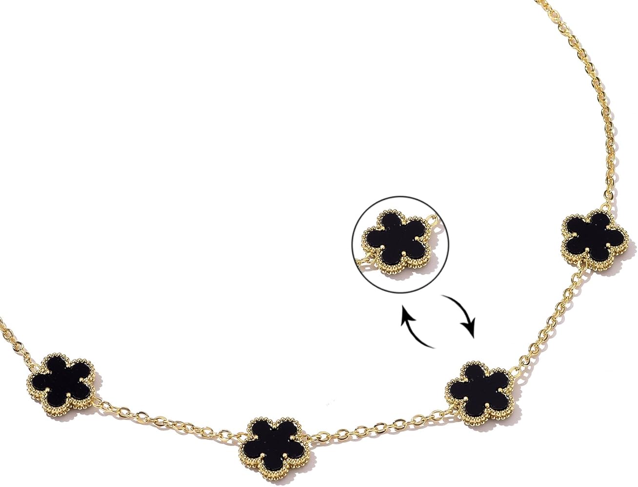 Black Clover 3-Piece Jewelry Set – Necklace, Bracelet & Earrings