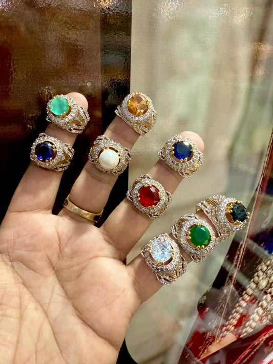 Imperial Radiance: Marquise-Cut Tassel rings