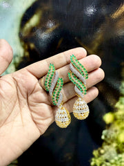 The Empress Collection: Ornate Meenakari & Pearl Jhumka Set