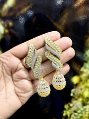 The Empress Collection: Ornate Meenakari & Pearl Jhumka Set