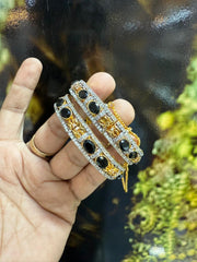 Imperial Filigree Gold-Toned Statement Kada (Pair)