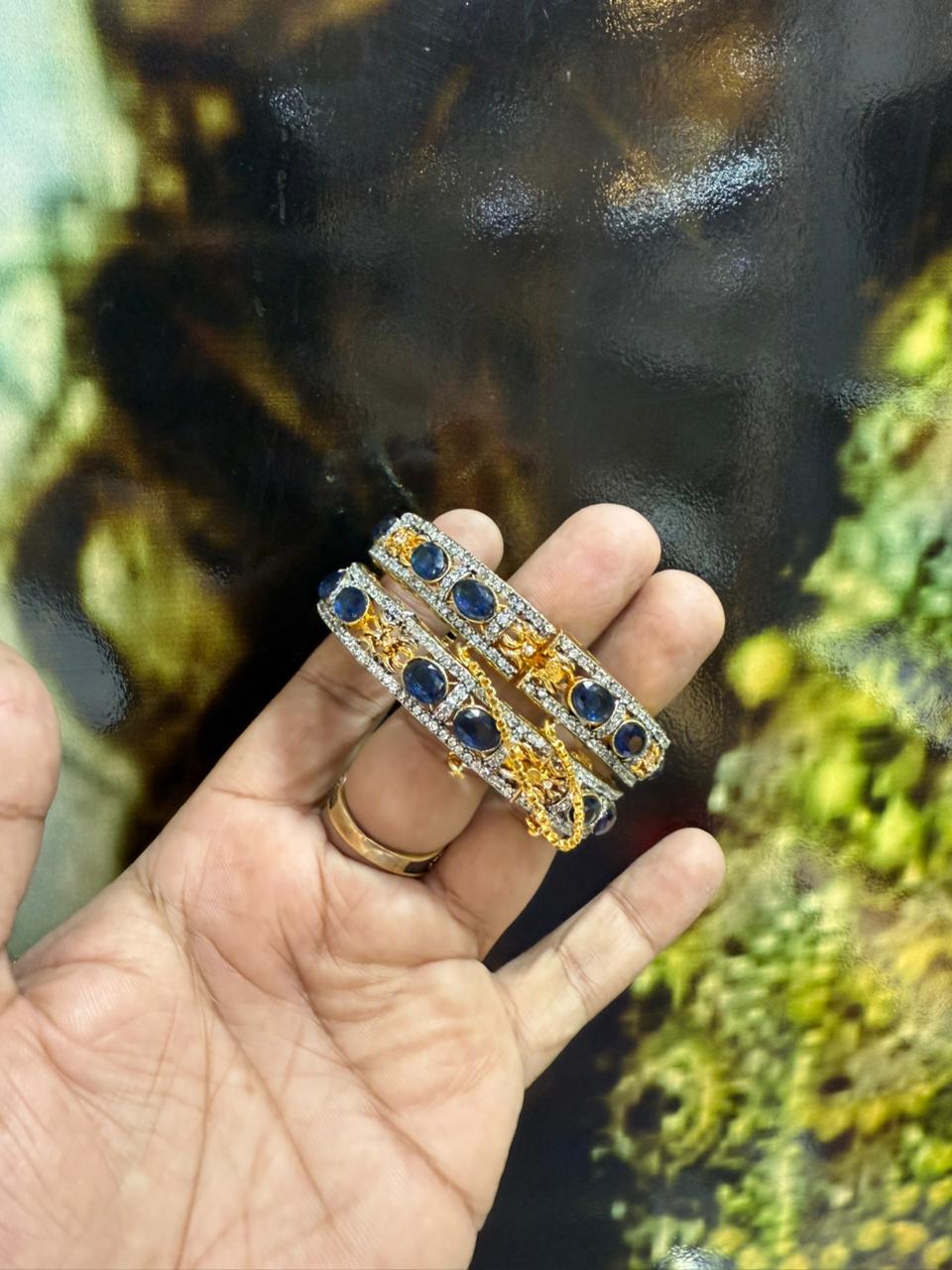 Imperial Filigree Gold-Toned Statement Kada (Pair)