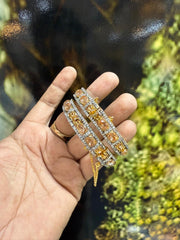 Imperial Filigree Gold-Toned Statement Kada (Pair)