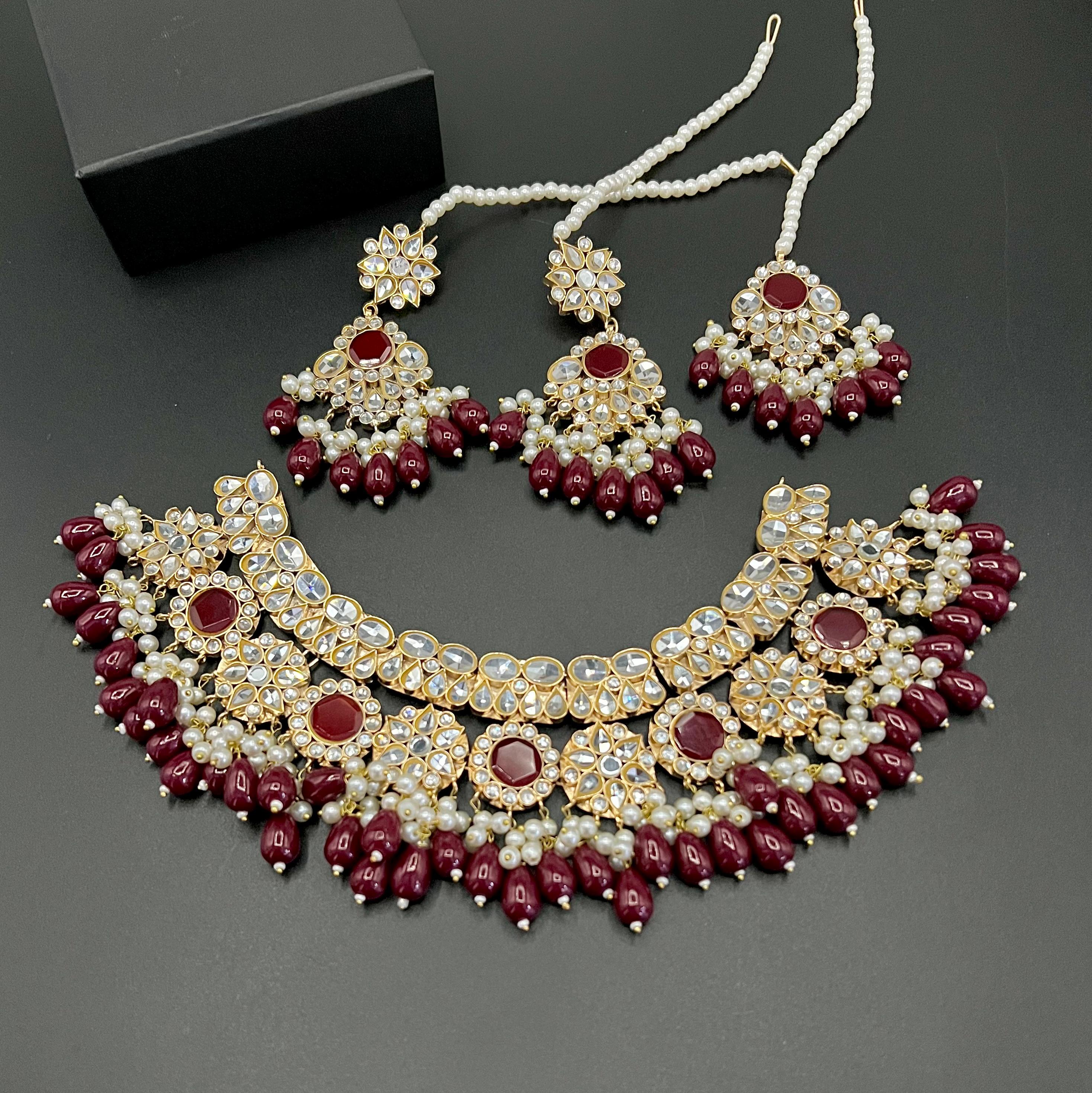 "Regal Kundan Bridal Jewelry Set – Timeless Elegance for Your Special Day"