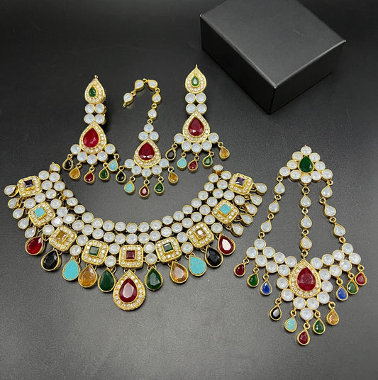 "Exquisite Kundan Bridal Jewelry Set – Timeless Elegance for Your Special Day"