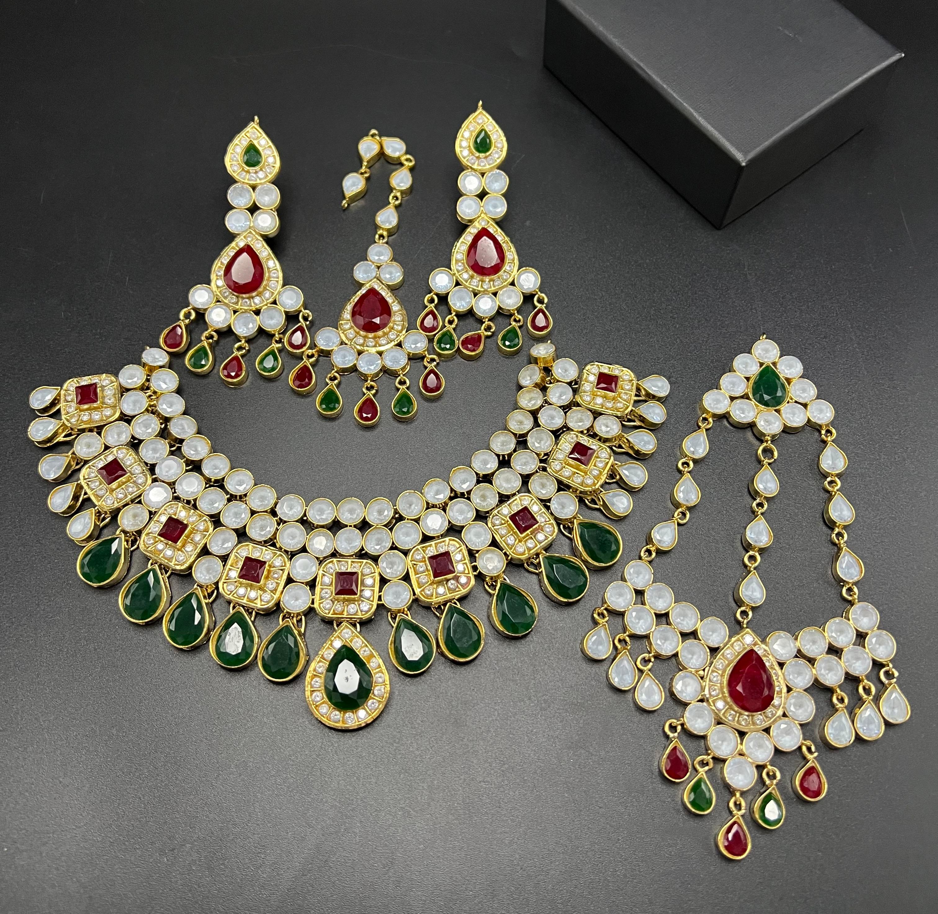 "Exquisite Kundan Bridal Jewelry Set – Timeless Elegance for Your Special Day"