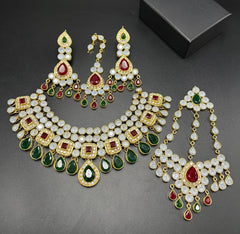 "Exquisite Kundan Bridal Jewelry Set – Timeless Elegance for Your Special Day"
