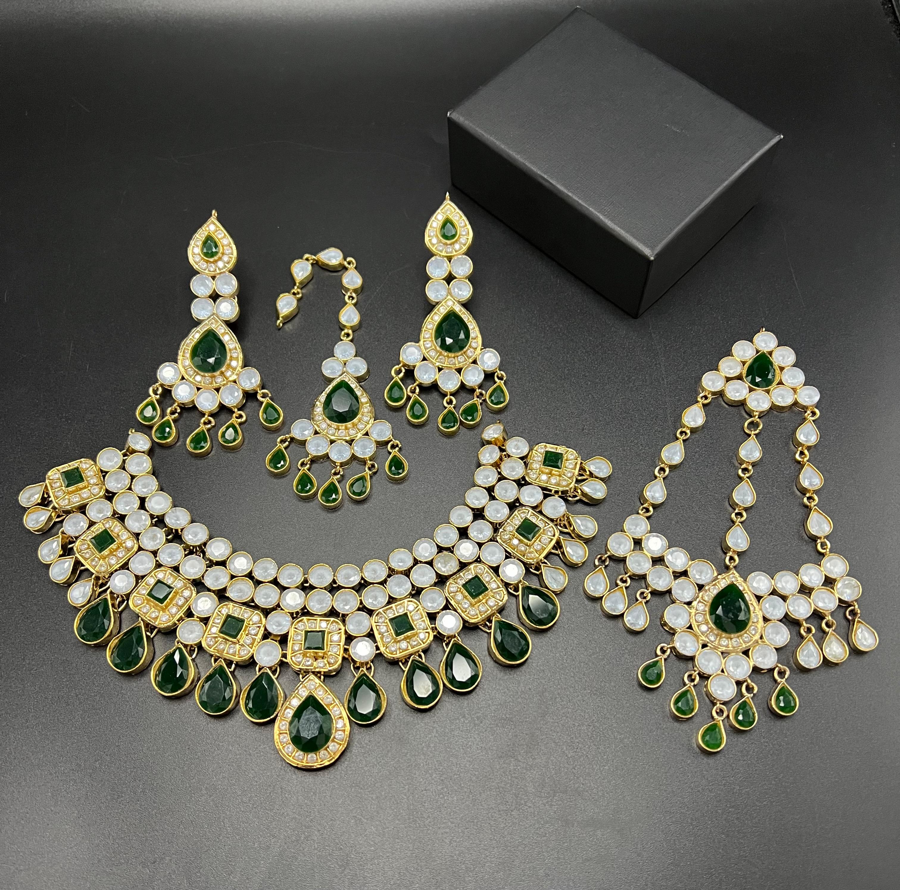 "Exquisite Kundan Bridal Jewelry Set – Timeless Elegance for Your Special Day"