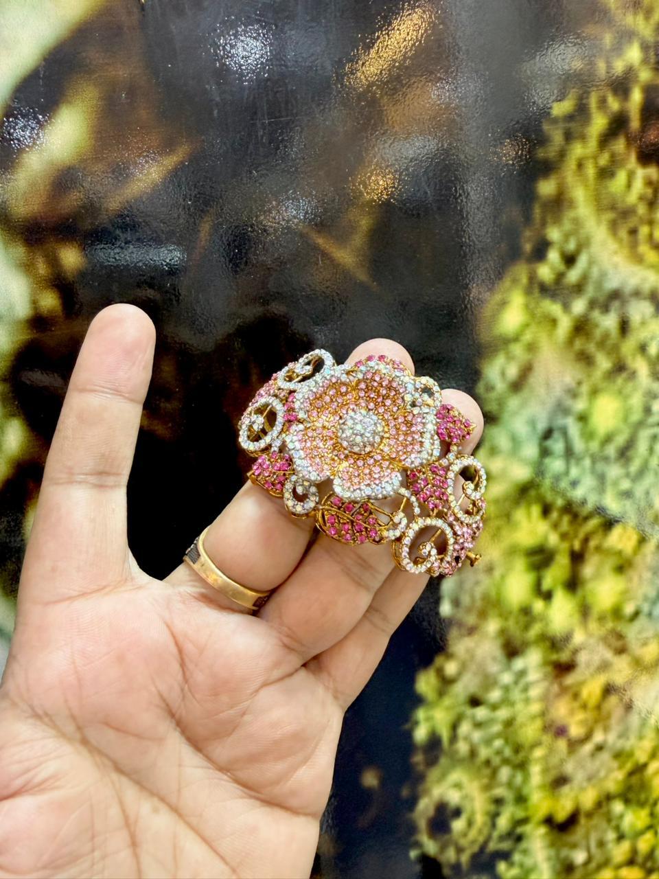 Majestic Blooming Floral Encrusted Statement Ring