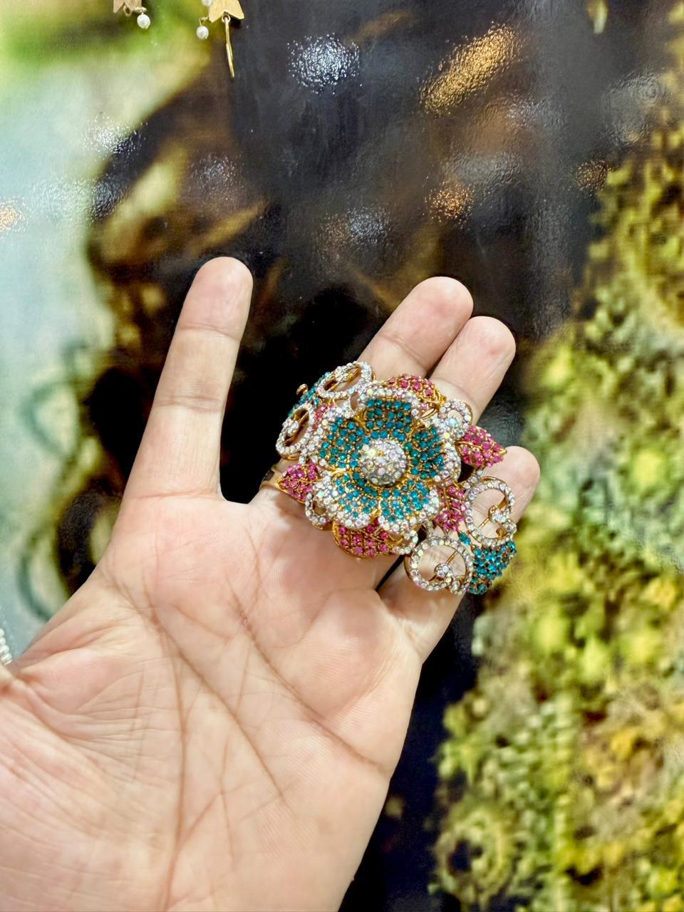 Majestic Blooming Floral Encrusted Statement Ring