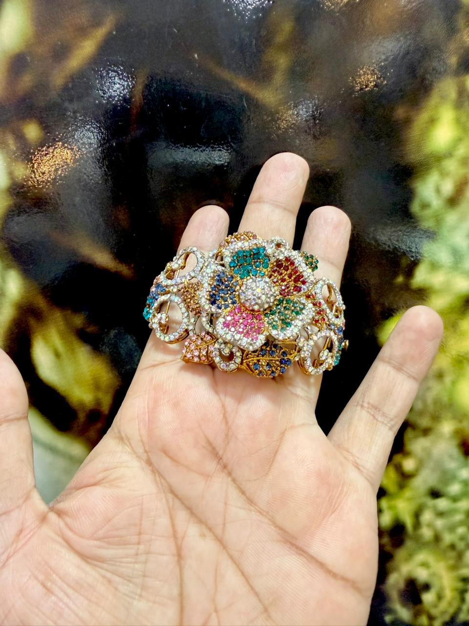 Majestic Blooming Floral Encrusted Statement Ring