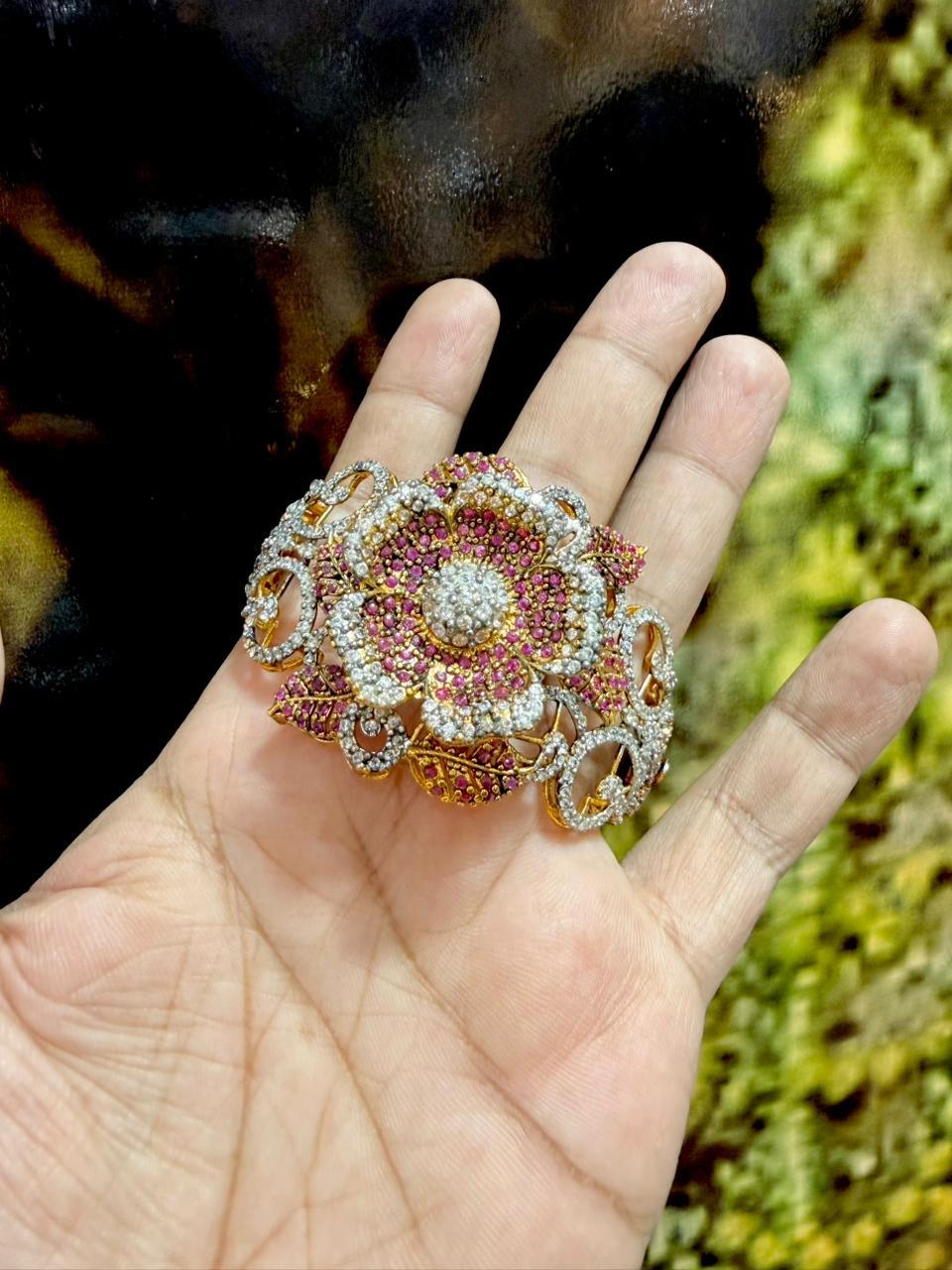 Majestic Blooming Floral Encrusted Statement Ring