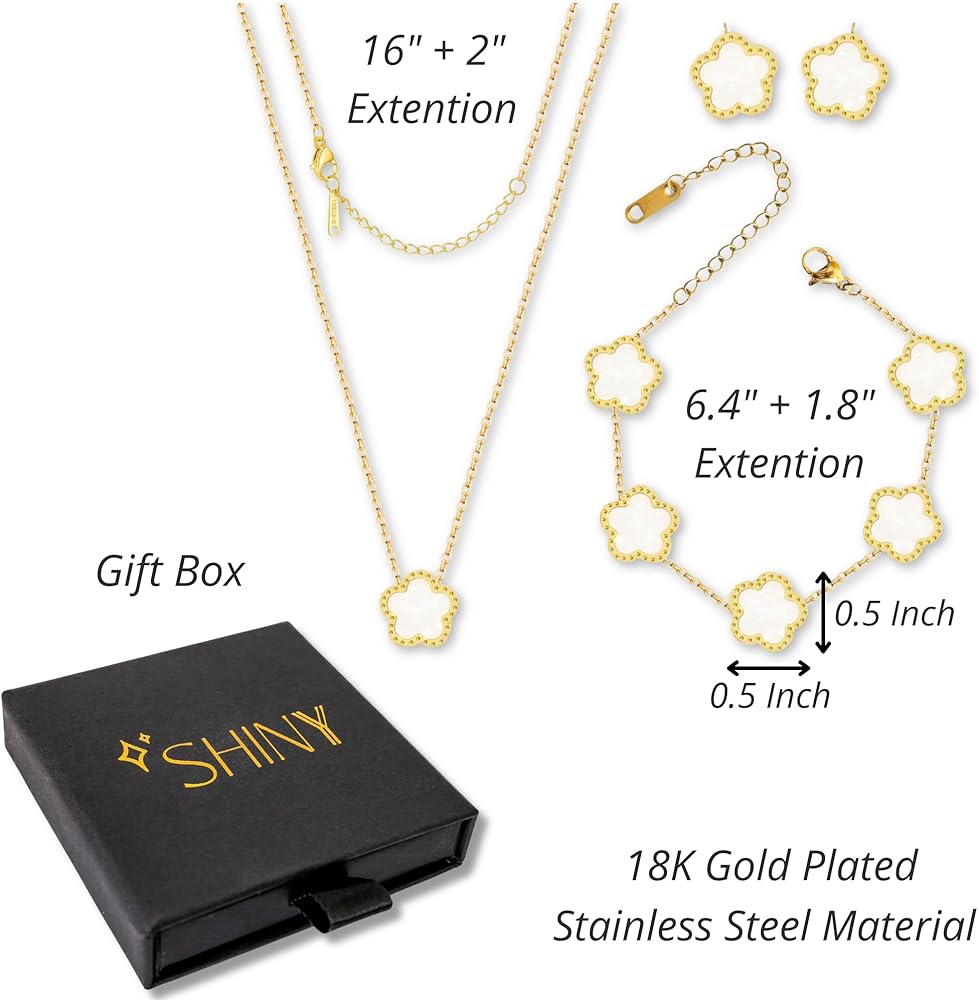 White Clover Jewellery Set