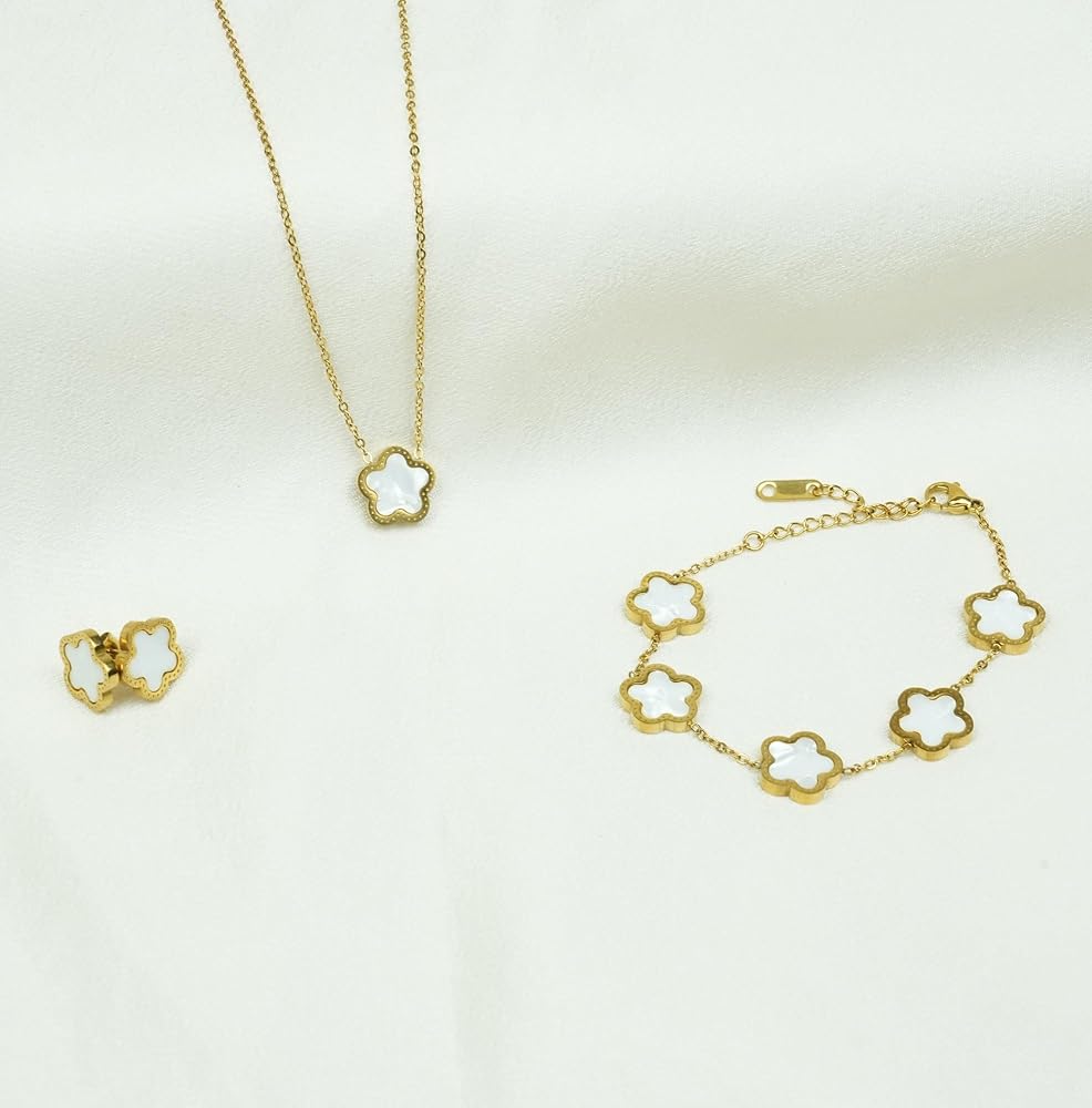 White Clover Jewellery Set