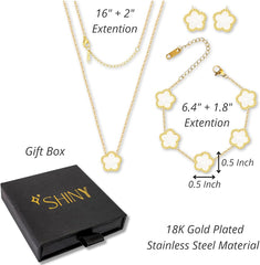 White Clover Jewellery Set
