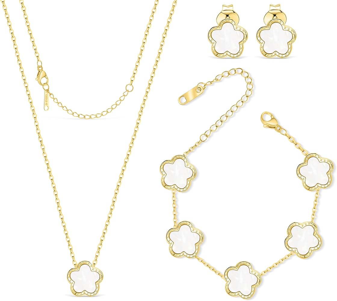 White Clover Jewellery Set