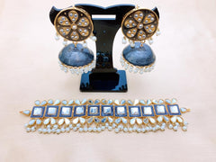 Elegant Choker Necklace Set With Jhumka