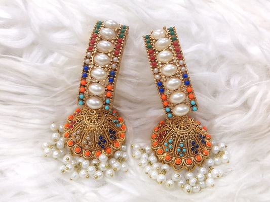 Royal Pearl Jhumka Earrings – Ethnic Jewellery
