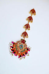 Royal Pearl Tikka & Jhumka Set – Elegant Ethnic Jewellery