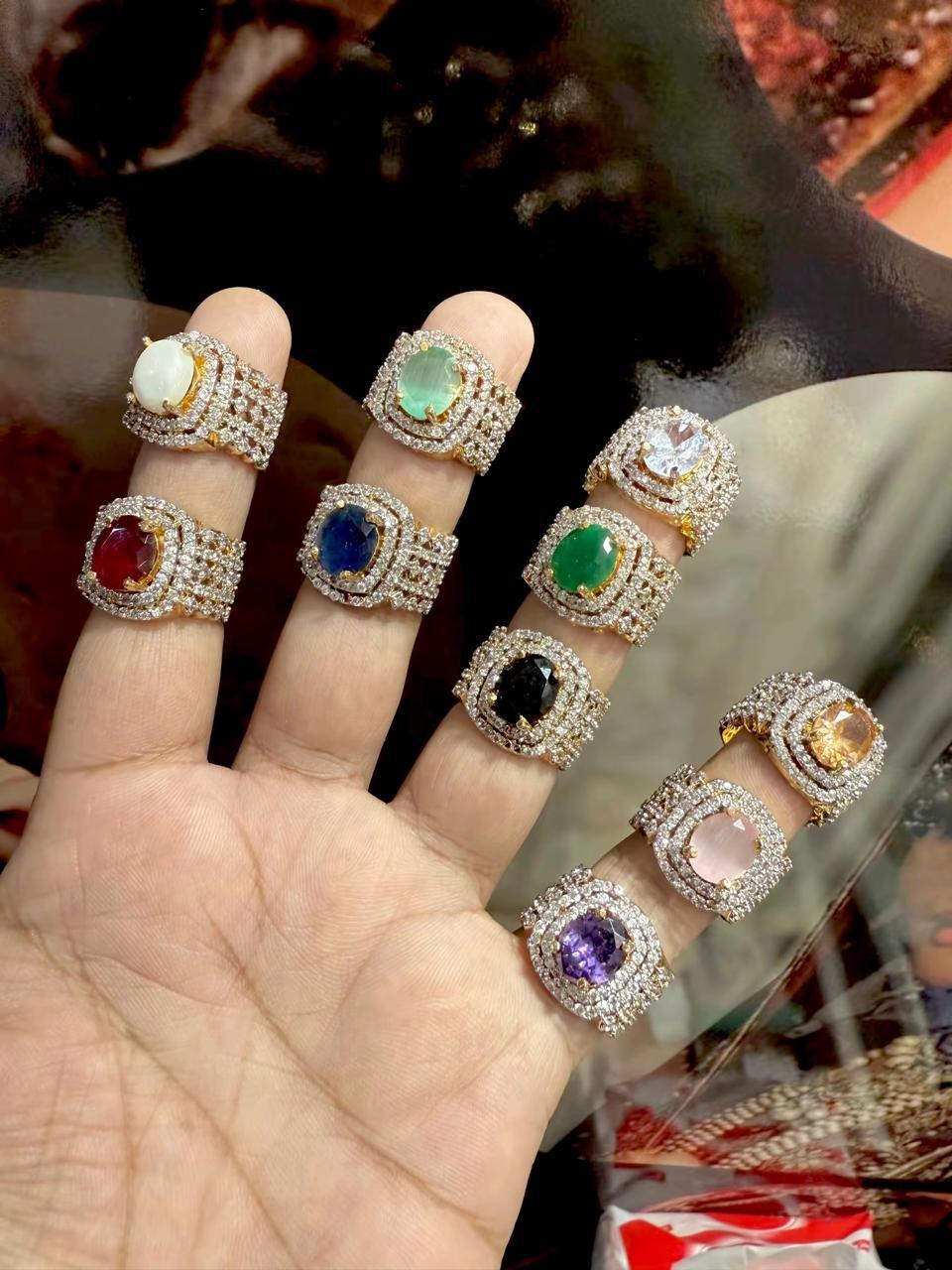 Imperial Halo Oval-Cut Statement Ring with Pavé Mesh Band