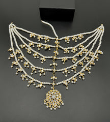 Majestic Multi-Strand Pearl & Crystal Kundan Necklace - Royal Bridal Choker
