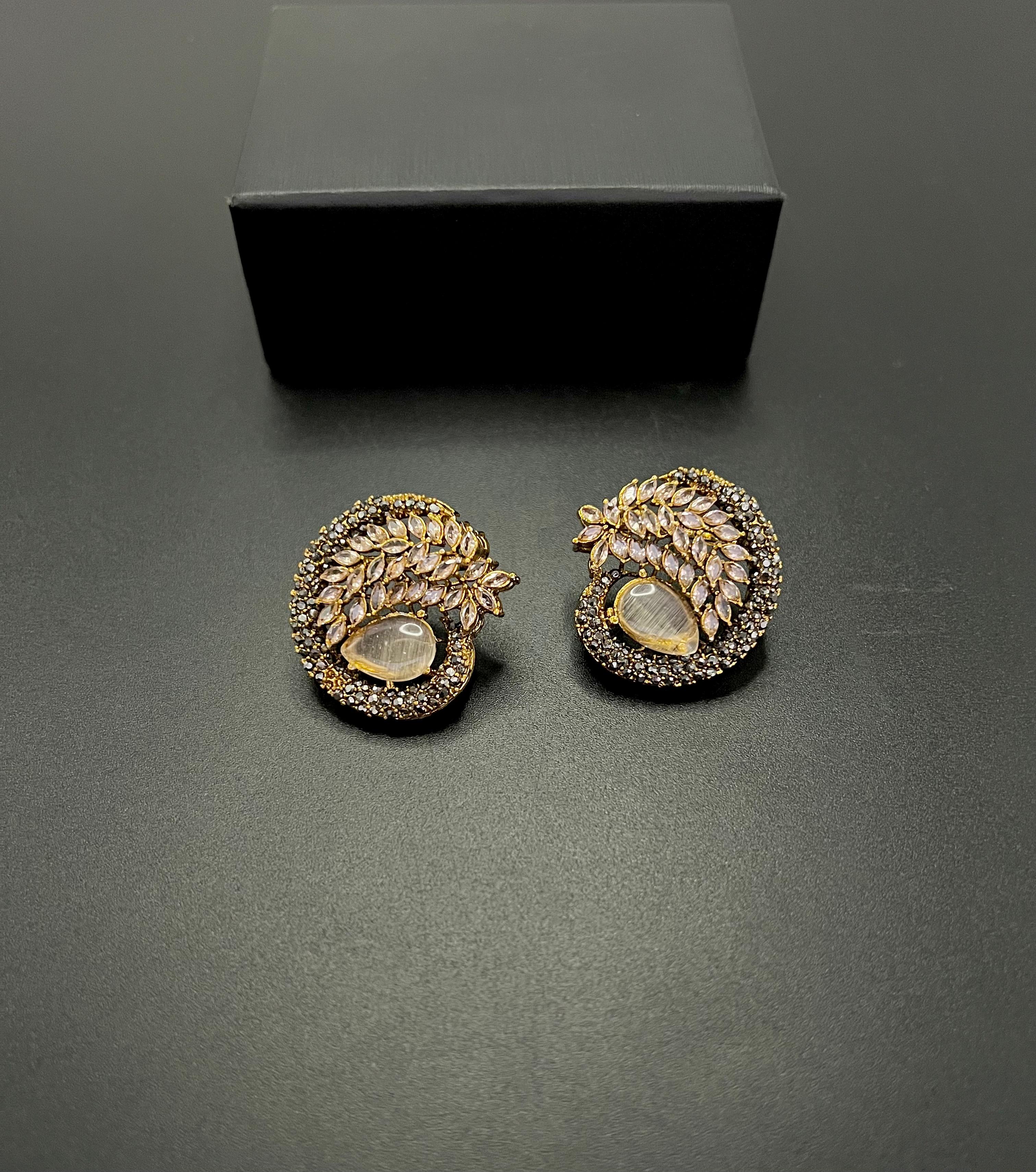 Luxury Leaf Design Statement Earrings