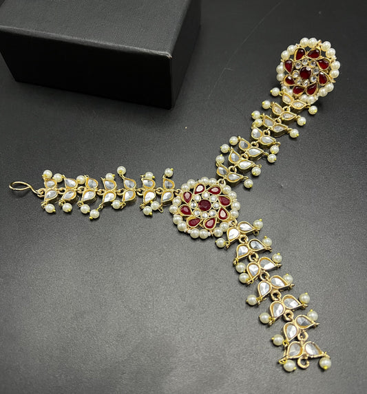 Elegant Gold-Plated Kundan & Teardrop Stone Bangle Collection