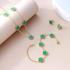 Green Clover Jewellery Set