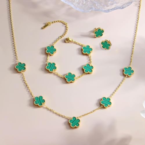 Green Clover Jewellery Set