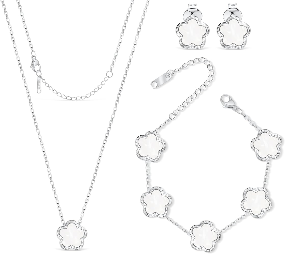 White Clover Jewellery Set