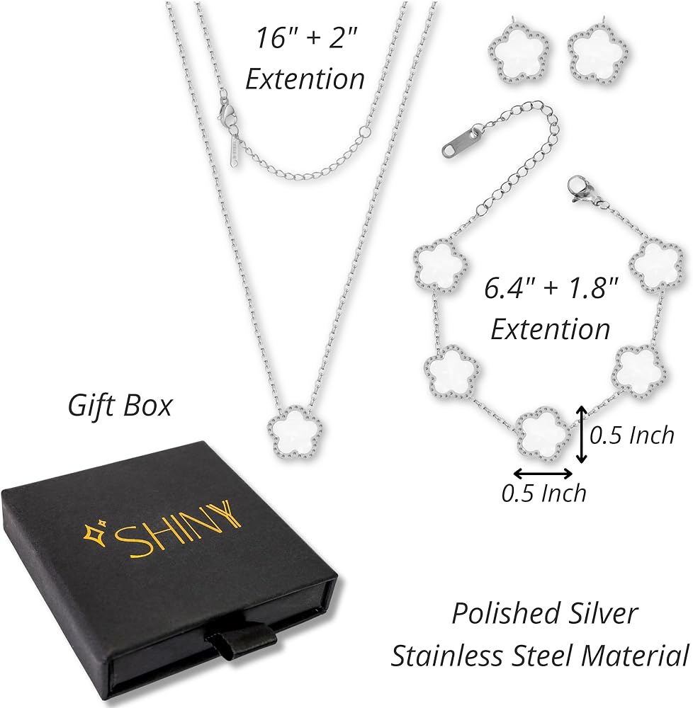 White Clover Jewellery Set